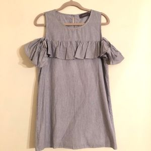 Blue Pinstripe Dress